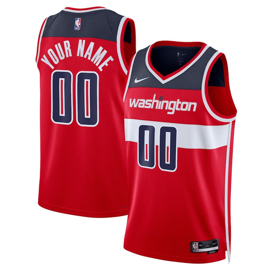 Men Washington Wizards Nike Red Icon Edition 2022-23 Swingman Custom NBA Jersey